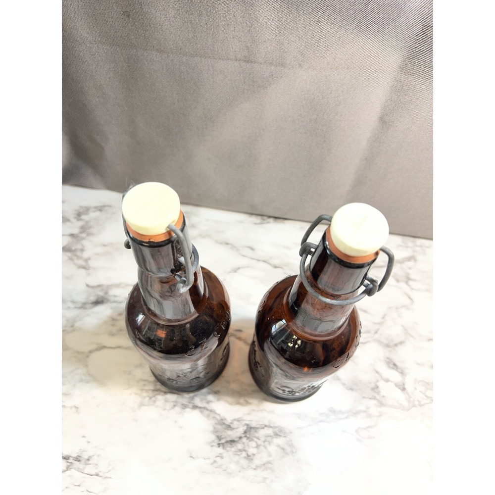 2~ VTG EZ CAP GROLSCH STYLE SWING CAP BOTTLES, REUSABLE,AIRTIGHT EMBOSSED (2573) - Picture 5 of 8